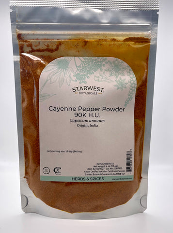 Cayenne Pepper Powder 90K. HU 4 oz